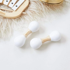 White HipKids Double Ended Maraca
