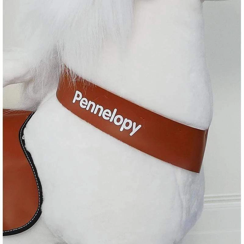 White Ride on Walking Toy Horse Unicorn