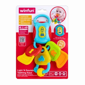 Winfun - Light & Sounds Teething Keys New Born for Kids age 3M 