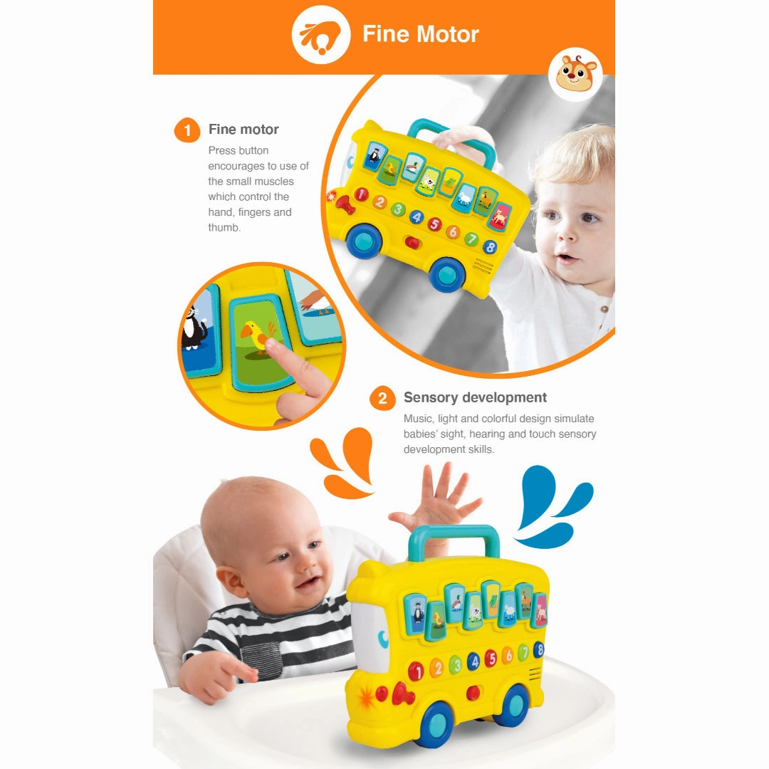 Winfun Animal Sounds Bus, Multi Color