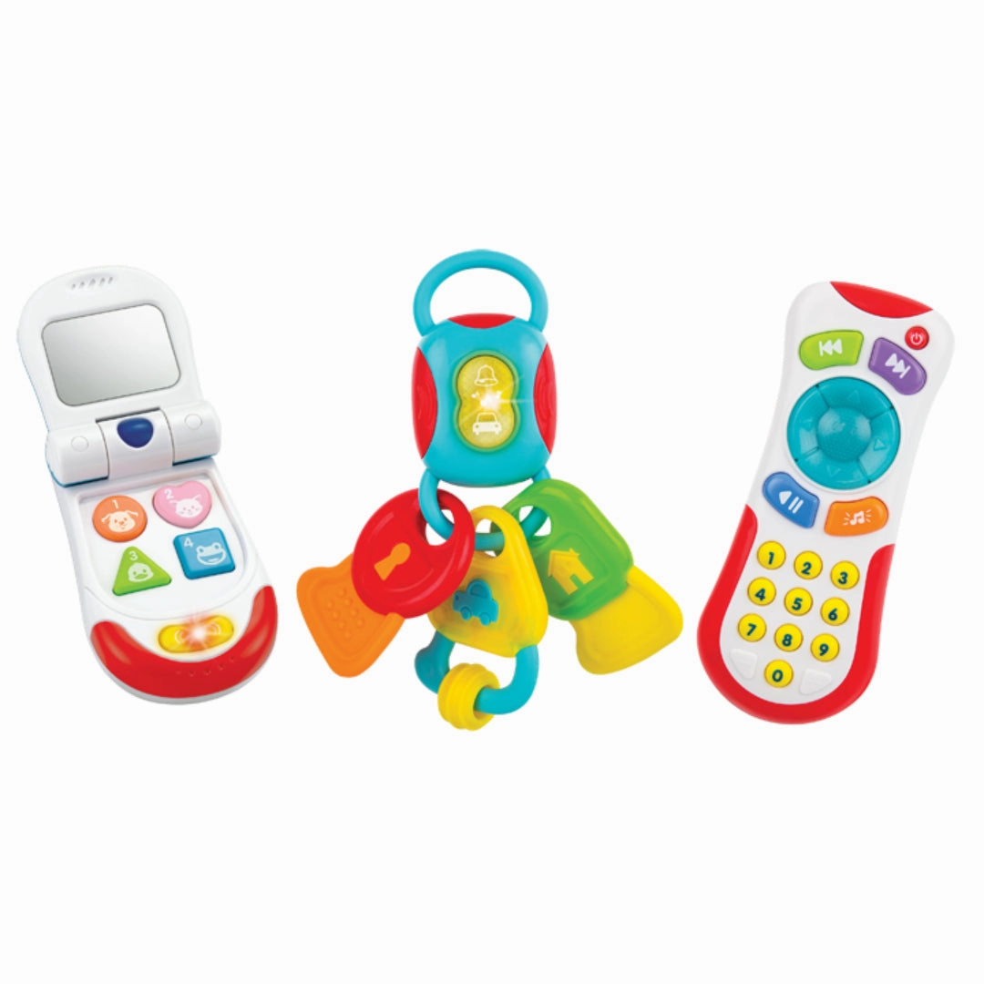 Winfun Baby Light 'N Sound 3Pc Set Phone, Remote and Keys For Ages 3 Months and up