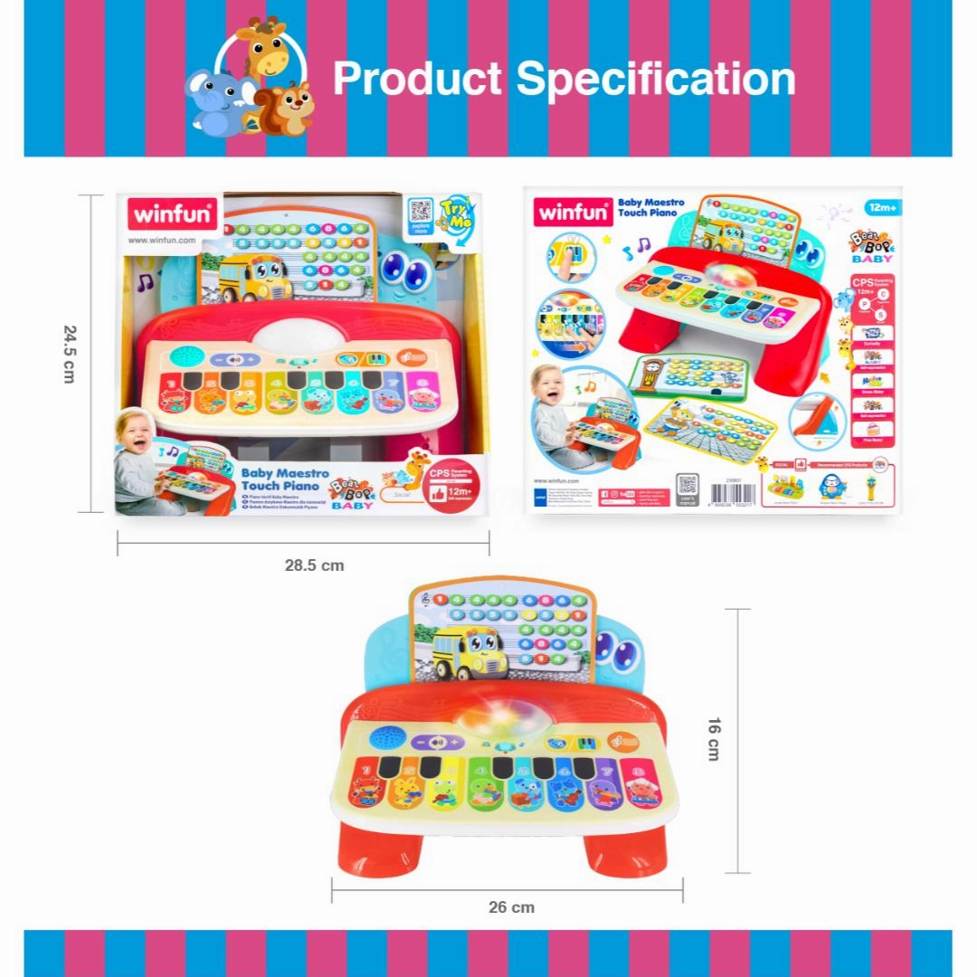 Winfun Baby Maestro Piano - Unisex Toy for Infants Ages 12 Months and up