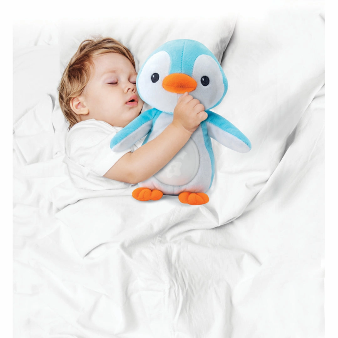 WinFun C Plush Penguin with Sound & Light, Penguin Light Up Soft Game