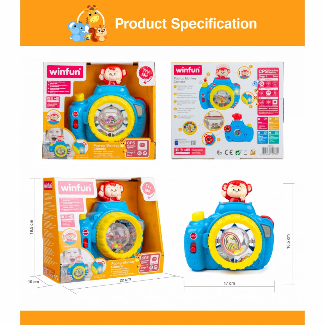 WinFun Camera with a photo monkey Smily Play Toy For Kids