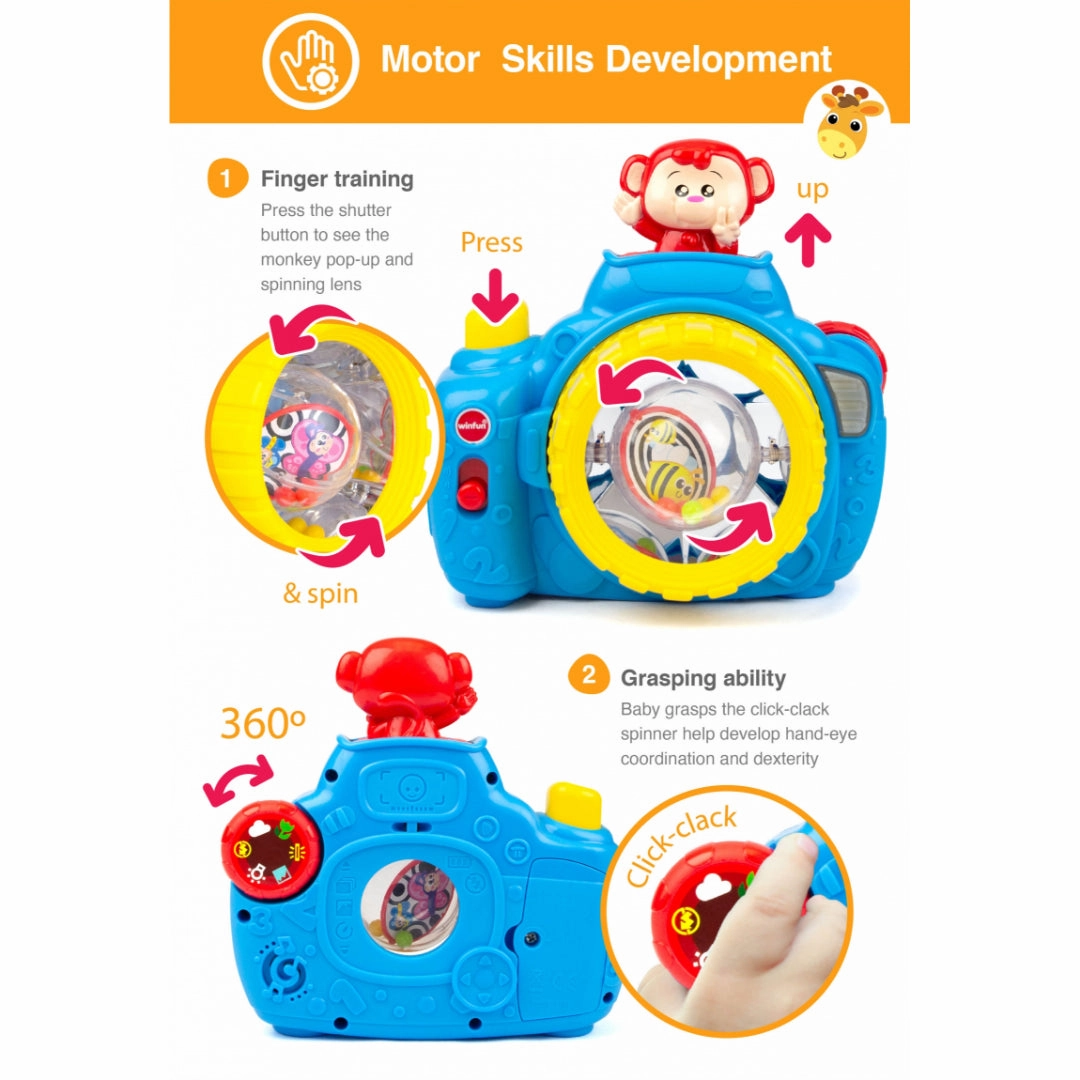 WinFun Camera with a photo monkey Smily Play Toy For Kids