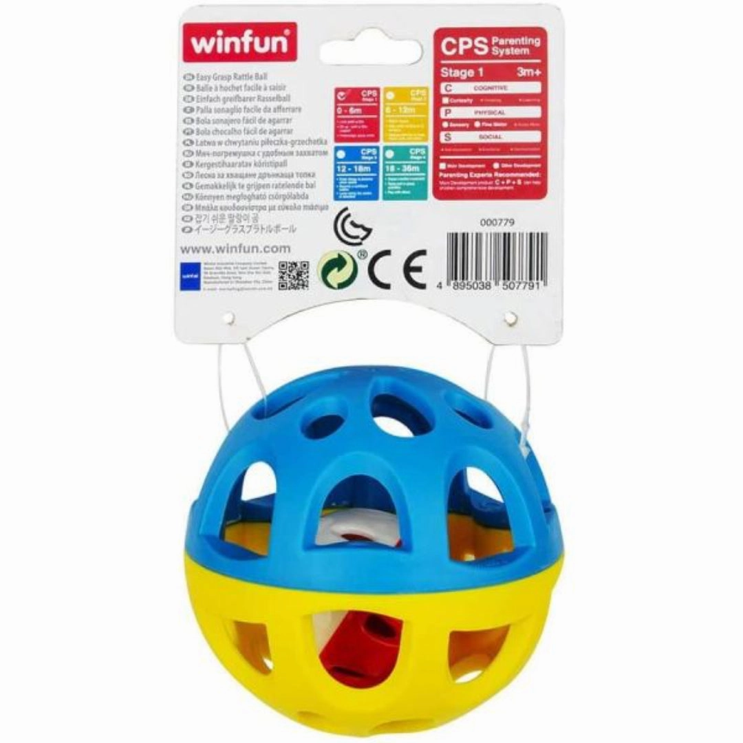 Winfun easy grasp rattle ball New Born for Kids age 3Month 