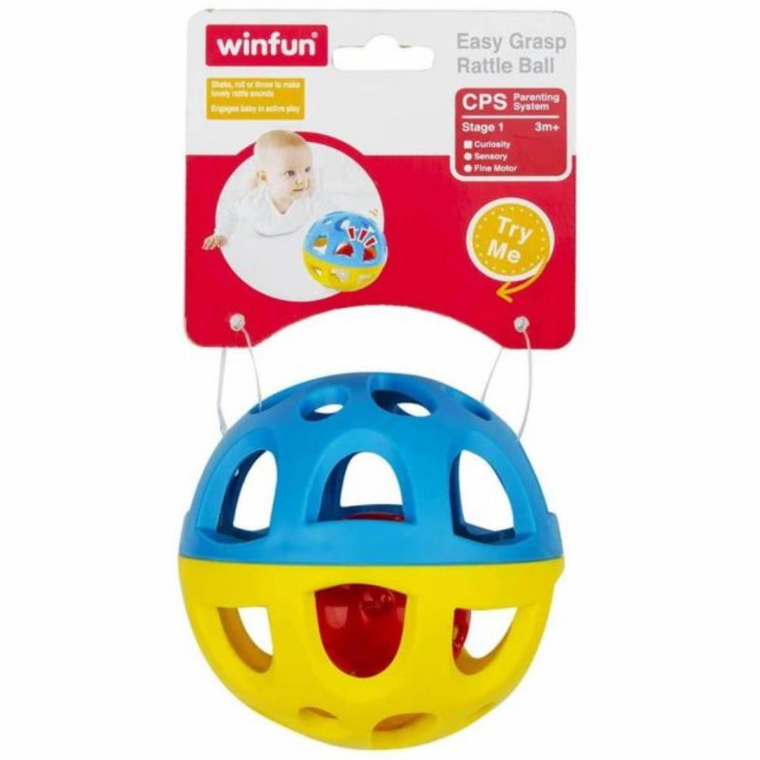 Winfun easy grasp rattle ball New Born for Kids age 3Month 