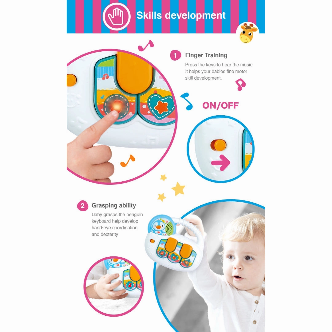 WinFun My First Baby Keyboard Piano Tunes Penguin Shape