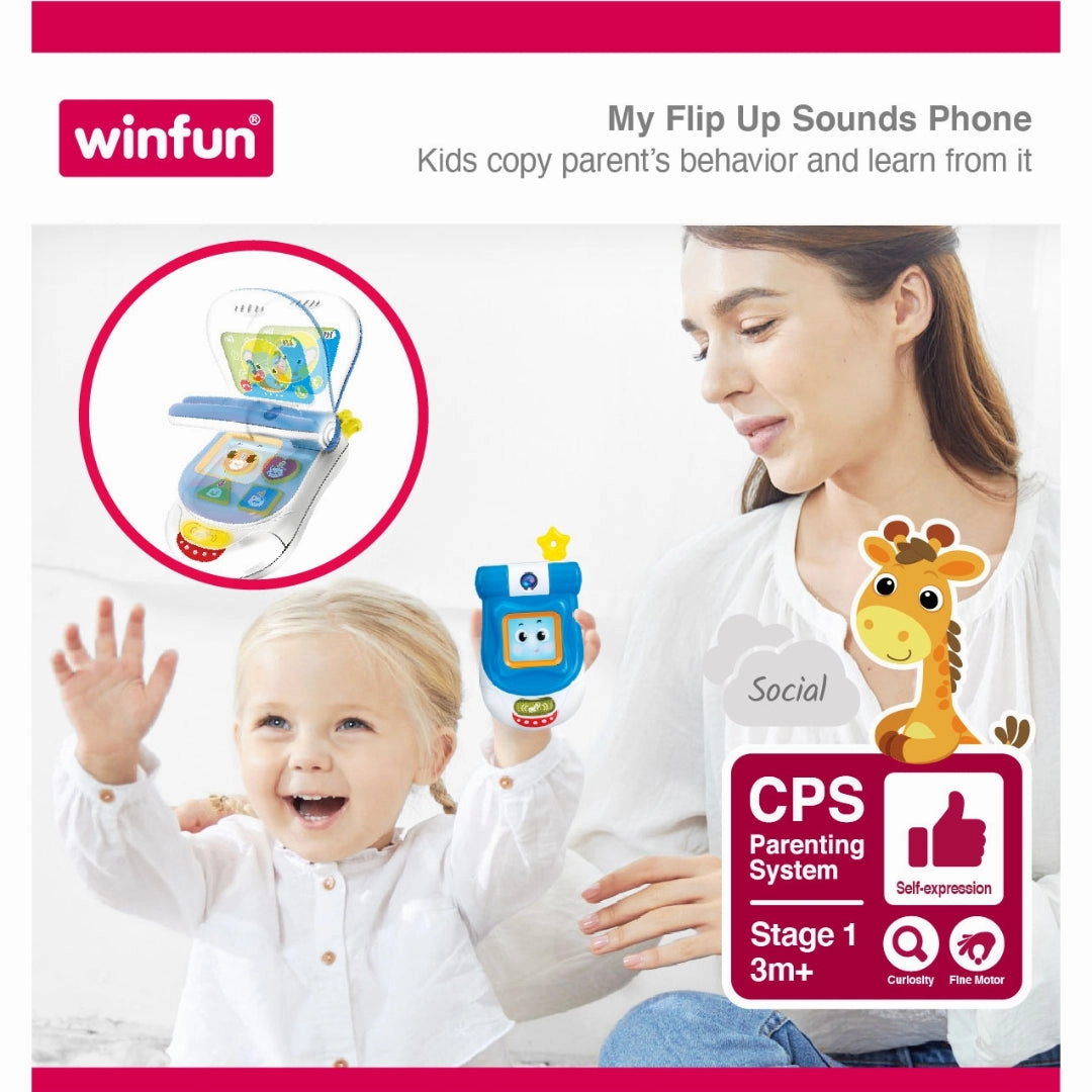 Winfun My Flip up Sounds Phone - Blue Learning Toys for Kids