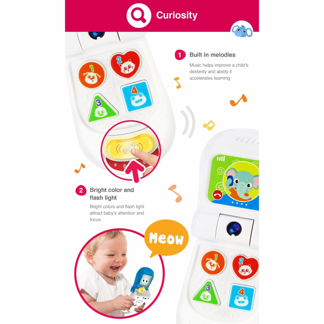Winfun My Flip up Sounds Phone - Blue Learning Toys for Kids