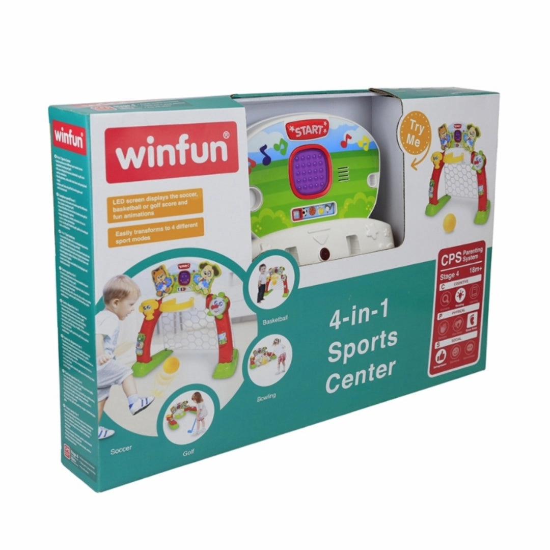 WinFun Plastic 4-in-1 Sports Center Play Set For Kids