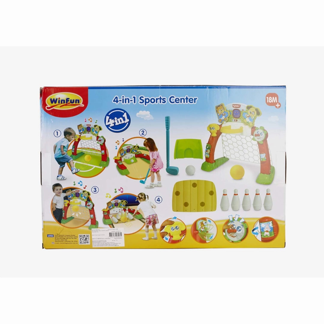 WinFun Plastic 4-in-1 Sports Center Play Set For Kids