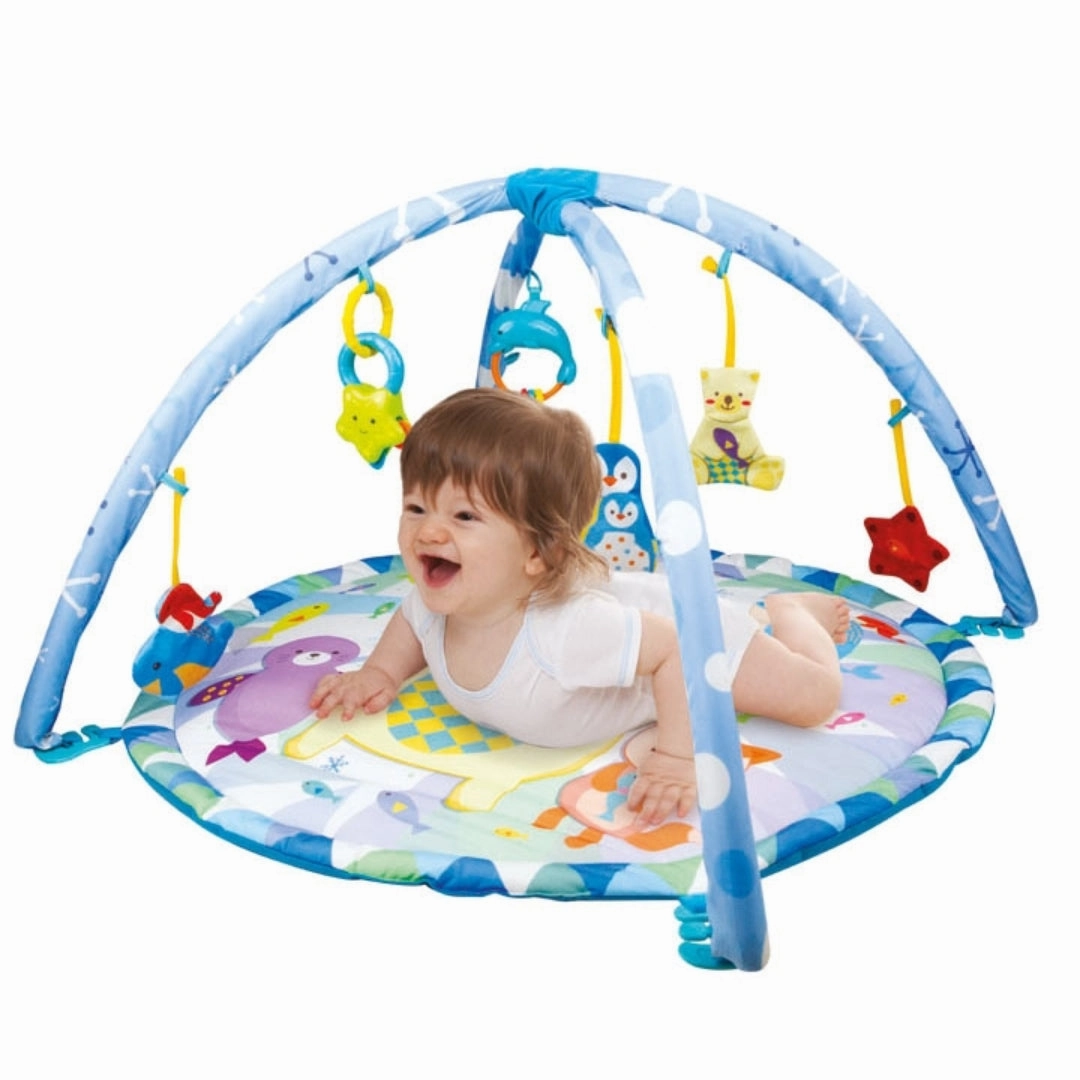 Winfun Polar Fiesta Activity Playmat with Hanging Toys, For Newborns and up