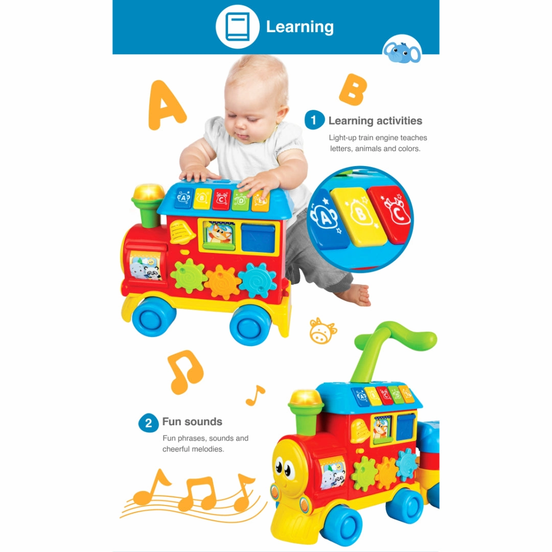 WinFun Walker Ride-on Learning Train - Boy or Girl Ages 12 to 36 Months