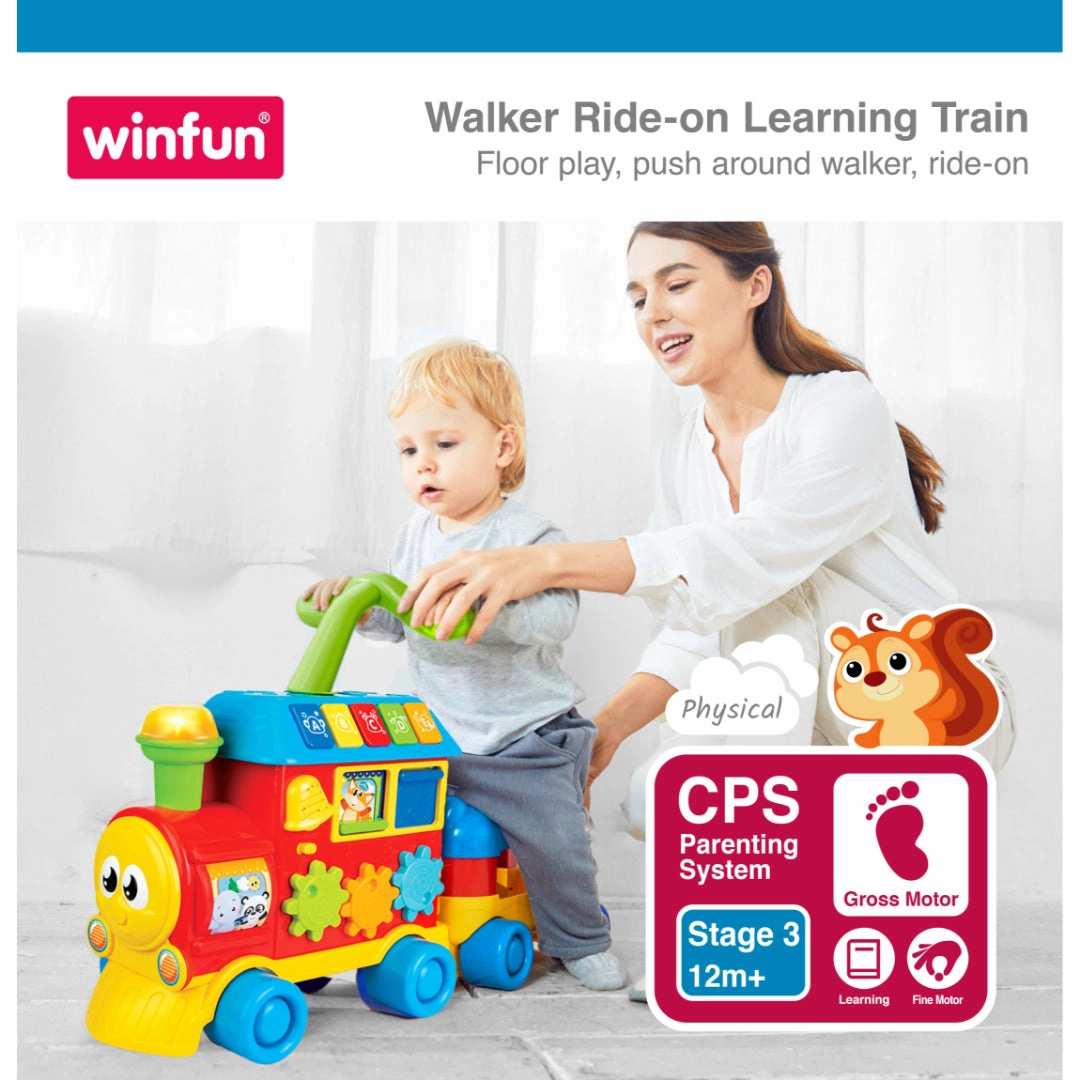 WinFun Walker Ride-on Learning Train - Boy or Girl Ages 12 to 36 Months