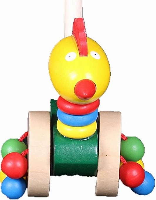 Wooden Cartoon Trolley-Pointed Chicken