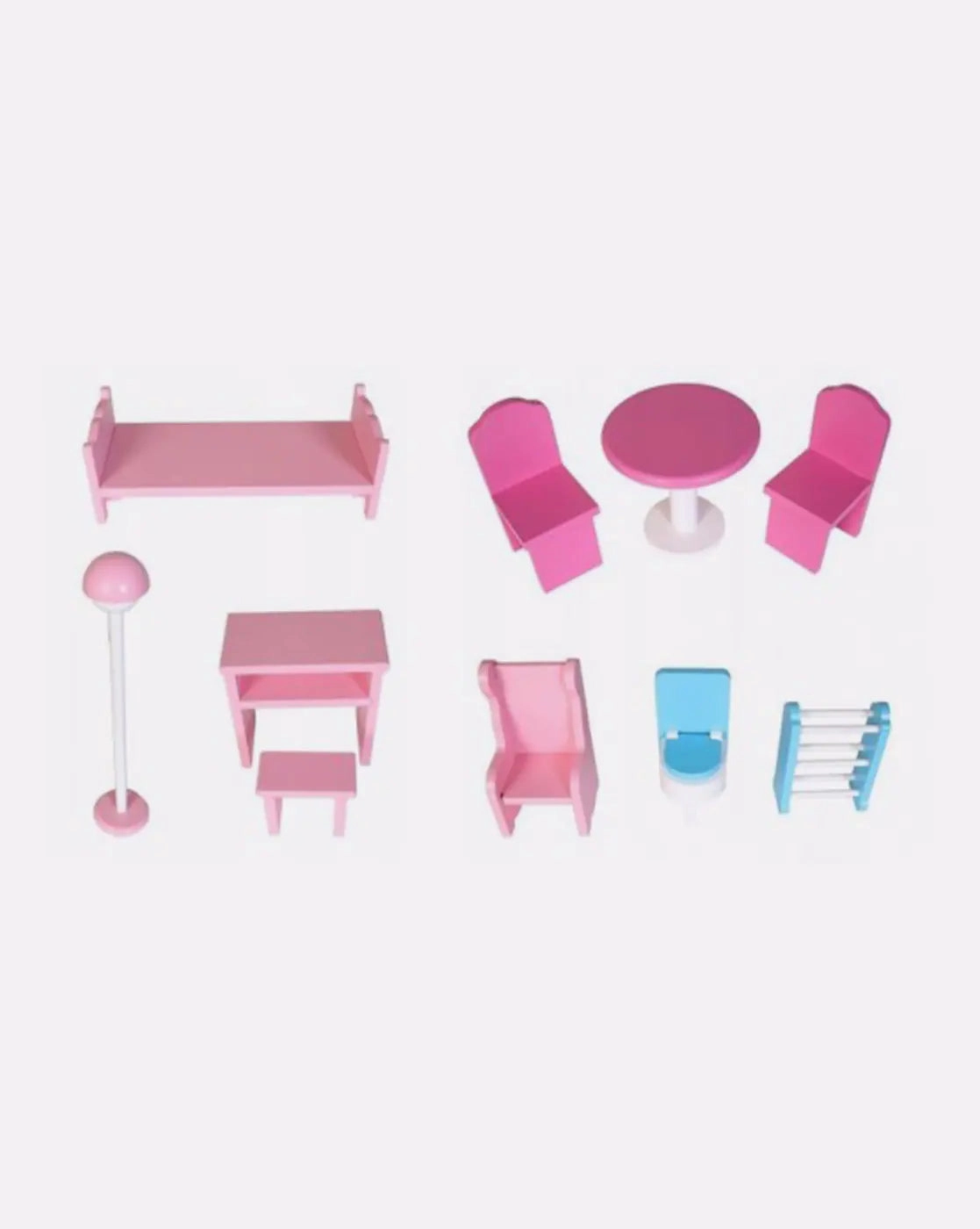 Wooden Doll house with furniture