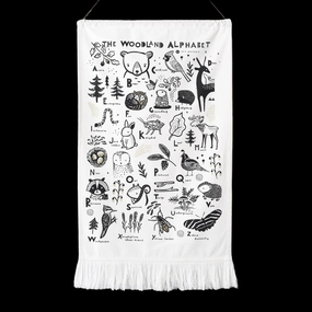 Woodland Alphabet Printed Tapestry