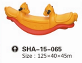 Yellow Indoor playground - Horse Shaped Seesaw Rocking Horse