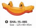 Yellow Indoor playground - Horse Shaped Seesaw Rocking Horse