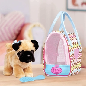 Zigzag Print Glam Bag W/Pug